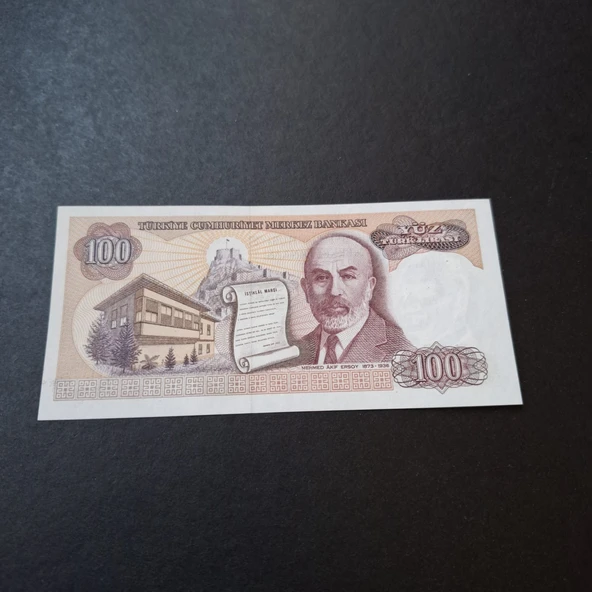 Escoines Koleksiyon 3996368f6c0bb2e764 F09 000363 7.Emisyon 100Lira ÇİL kağıt para - Resim 2
