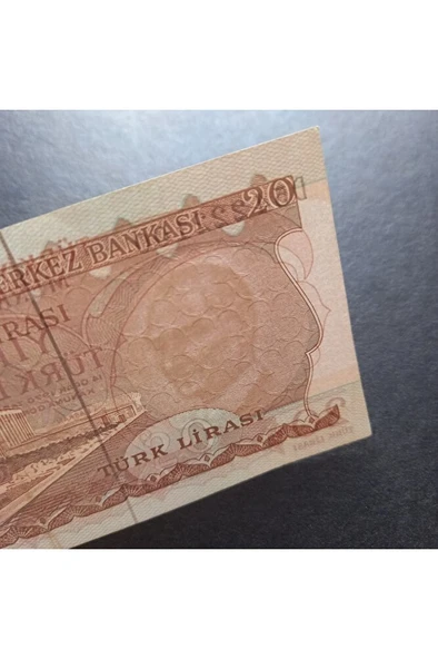 Escoines Koleksiyon 3996368f6c22913585 6.Emisyon 20Türk-Lirası ÇÇT güzel Numara eski kağıt para - Resim 5