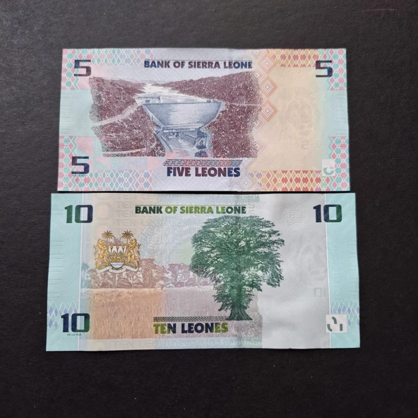 Escoines Koleksiyon 3996368f63b23afa0c 2022 Sierra 5/10 leones takım ÇİL kağıt para - Resim 2