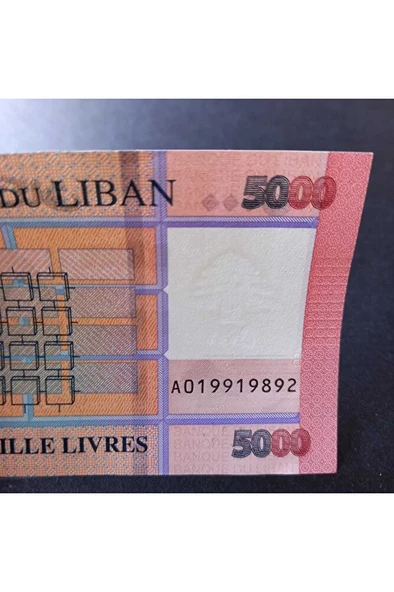 Escoines Koleksiyon 3996368f4234d92c09 Lübnan 5000 livres çil eski yabancı kağıt para - Resim 4
