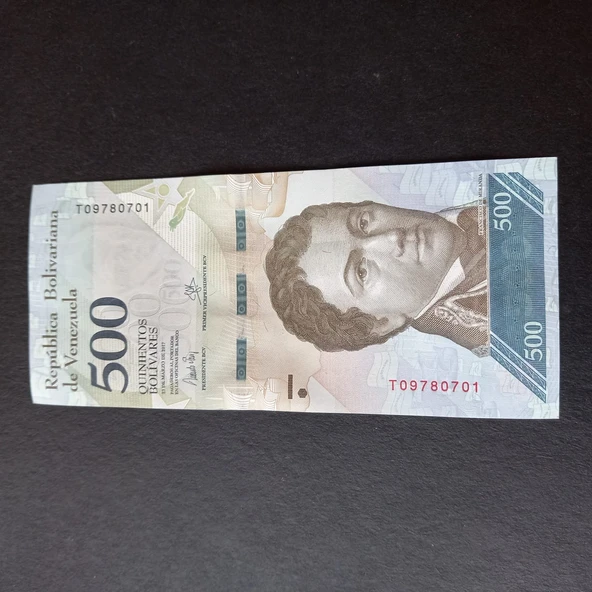 Escoines Koleksiyon 3996368f6b95895490 2017 Venezuela 500 Bolivar ÇİL kağıt para - Resim 4