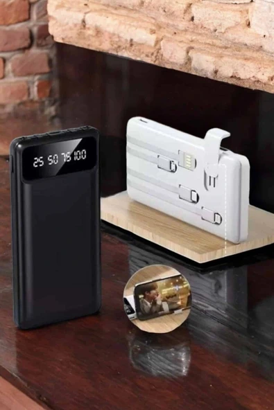 Powerbank 20.000 Mah Dijital Göstergeli LCD Ekran Uzun Pil Ömrü - 4