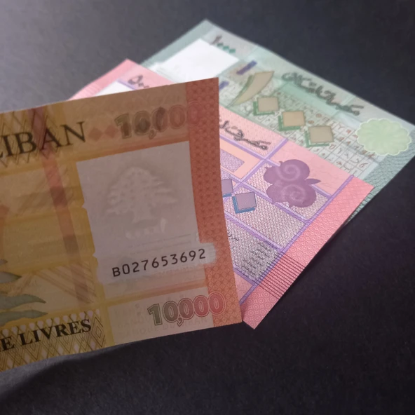 Escoines Koleksiyon 3996368f63c065d922 Lübnan 1000/5000/10.000 Livres ÇİL eski yabancı kağıt para - Resim 5