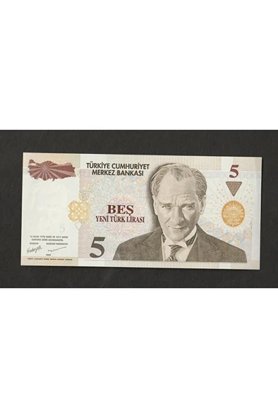 Escoines Koleksiyon 3996368f7f701a953e 8.emisyon YTL 5 yeni-türk-lirası ÇİL 001499 eski kağıt para - Resim 3