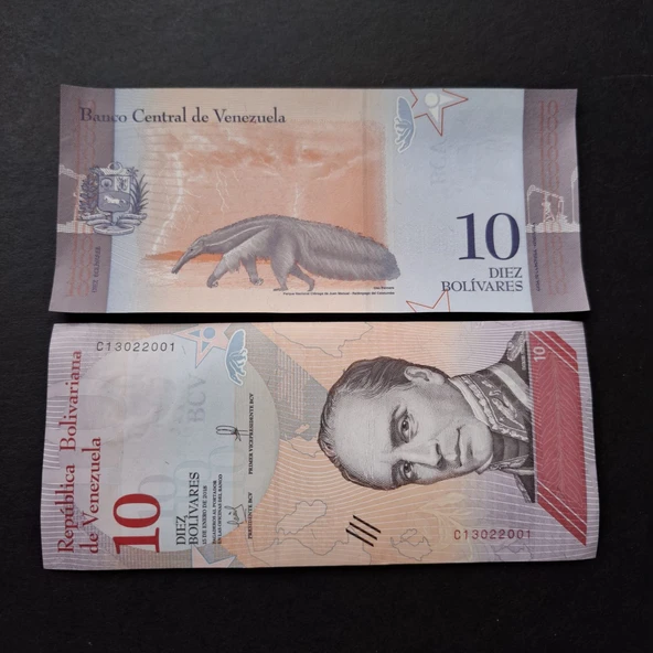 Escoines Koleksiyon 3996368f620ef58e31 2018 Venezuela 10Bolivar ÇİL kağıt para