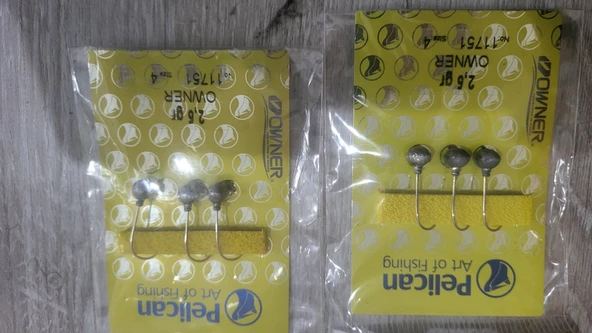 Pelikan-owner jig head 3 lu paket kalite - Resim 3