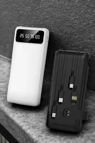 Powerbank 20.000 Mah Dijital Göstergeli LCD Ekran Uzun Pil Ömrü - 5