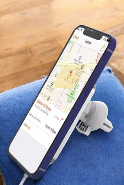 İOS Uyumlu Manyetik Tasarım Magsafe İphone 12/13/14/15 araç şarjı - 4