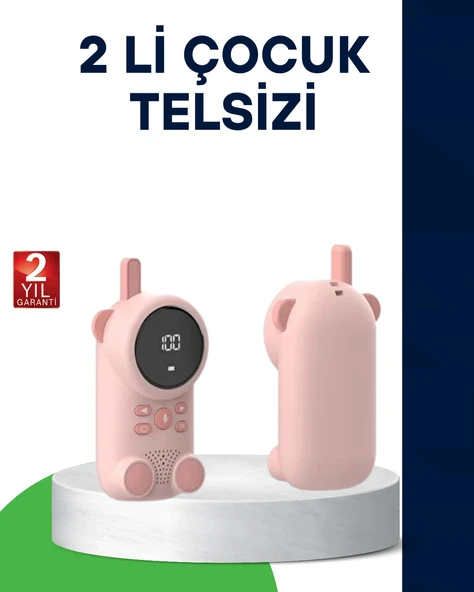 LCD Ekranlı Bebek Telsizi – İki Yönlü Ses, Uzun Menzil, Çocuk Dostu Tasarım - 1