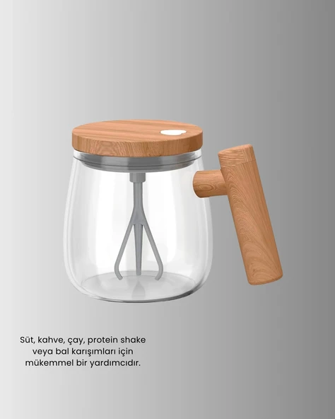IP6 Su Geçirmez Şarjlı Kupa – 3D Karıştırma, Sabit Sıcaklık, 400 ml - 3