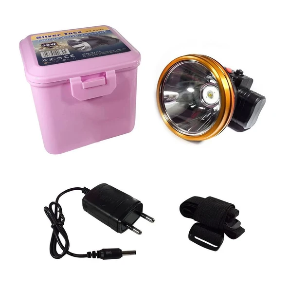 pilelistore Silver Toss ST-630L 30 Watt Tek LED'li Şarjlı Kafa Lambası