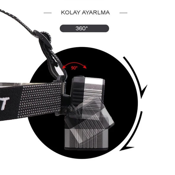 pilelistore 4 Modlu Sensörlü Şarjlı Güçlü Kafa Lambası Wt-248 - 4