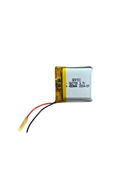 pilelistore 582728 3.7V 400 MAh Li-Polymer Pil Devreli/1.5A