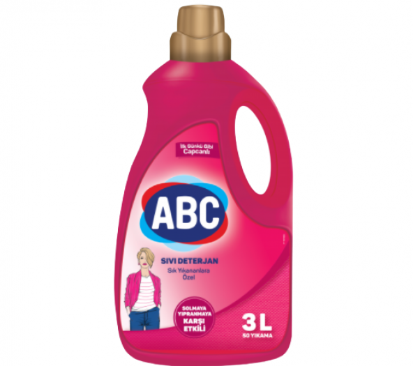ABC Sıvı Çamaşır Deterjanı Sık Yıkananlara Özel 3Lt