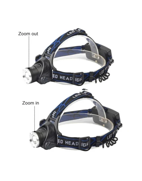 pilelistore PS-XQ-19 T6 Orjinal 800 Lümen Profesyonel T6 Şarjlı Zoomlu Kafa Lambası - Resim 4