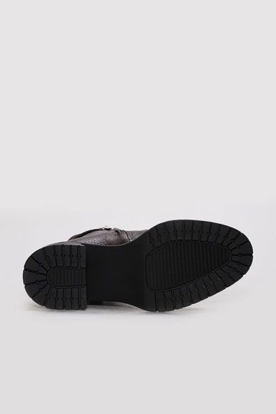 Hakiki Deri Kürklü  Kadın Kalın Topuklu Bot 217KZA51-03 - Resim 10