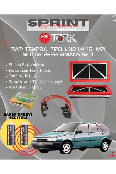 Fiat: Tempra, Tipo 1.6 MPI Motor Bakım Seti