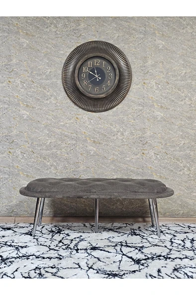 Ufo Oturak Bench - Krom Kaplama Sivriltme Ayak - Oturak - Bench - Puf - Yatak Ucu Pufu Kahverengi Renk 100 x 50 Boyut/Ebat - 3