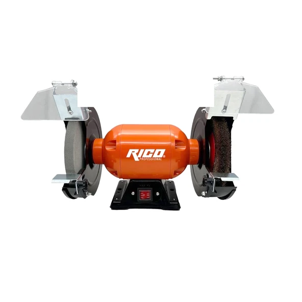 Elektrikli Bıçak Kesici Bileme Taş Motoru 200 mm Zımpara 600 W Rico Taşlama Metal Tezgah Üstü Çark - Resim 5