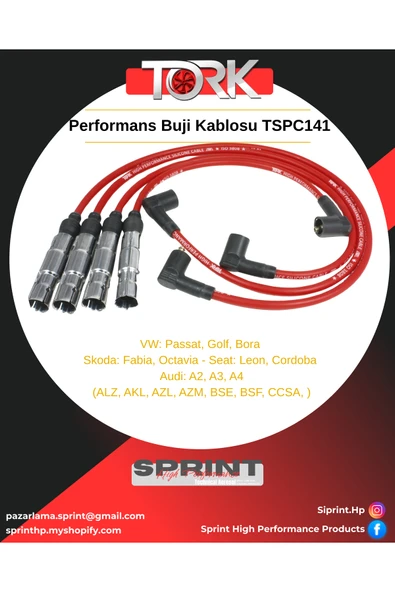 Silikon Buji Kablosu - Golf/Ibiza/Cordoba/A3/Octavia- (1.6) AKL-AEH