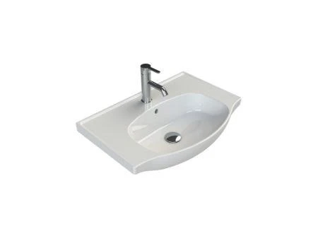 Turkuaz Lila Etajer Uyumlu Lavabo 65*45 cm ürün görseli