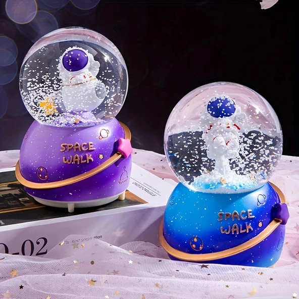 pilelistore Orta Boy Astronot Tasarımlı Kar Küresi 1 Adet
