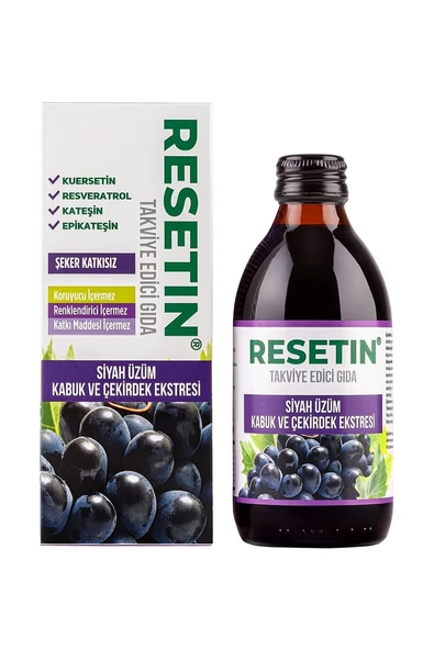 Resetin Siyah Üzüm Kabuk Ve Çekirdek Ekstraktı 250 Ml