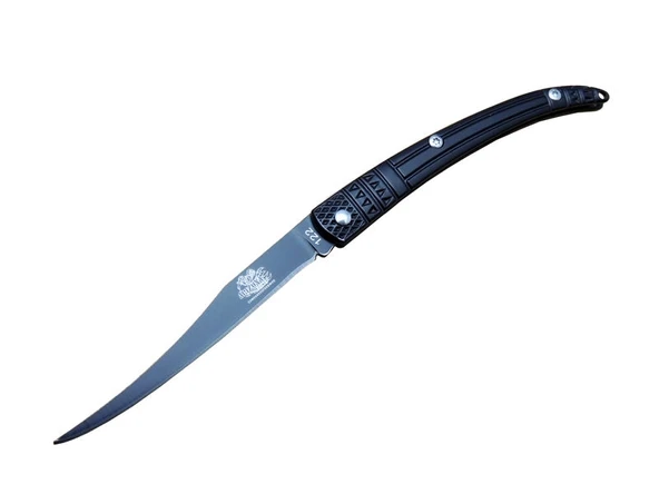 Y 122 Siyah Kılçık Outdoor Çakı 16cm - Manuel, İşlemeli Sap ürün görseli 1