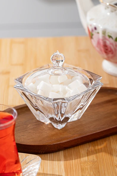 Porsima Dm605-2 Cam Şekerlik Sunumluk Lokumluk Kahve Yanı Drajelik 150 ml