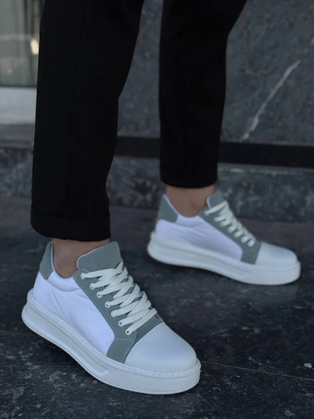 KB-X46 Kuback Beyaz Bebe Mavi Yüksek Beyaz Taban Günlük Spor Ayakkabı - Resim 3