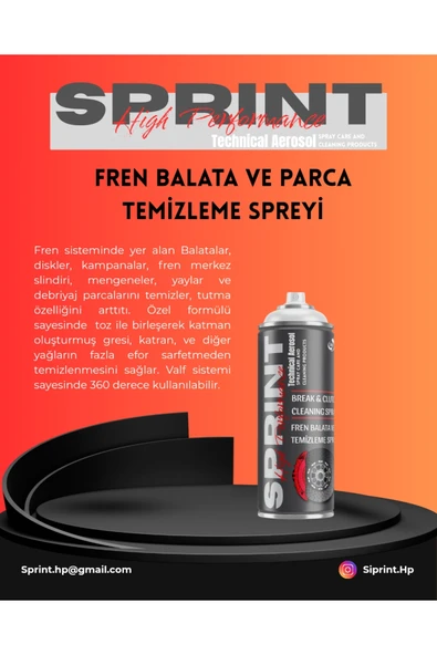 Fren Balta Temizleme Spreyi - 500ML - Sprint HP