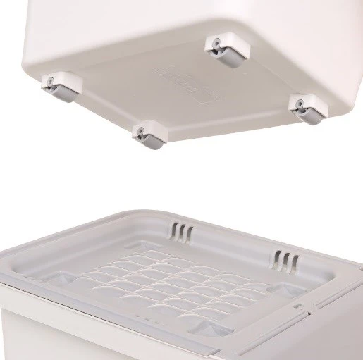 Technow Motek TCH-MT04B 33 Litre Jumbo Boy Bambu Desen Tekerlekli Tekli Organizer + Temizlik Seti - Resim 8