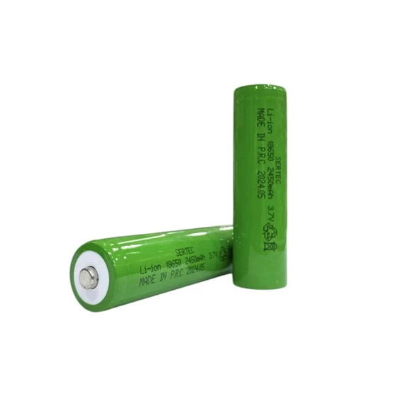 pilelistore 18650 3.7V 2450 Mah 1C Li-ion Şarjlı Pil Başlı