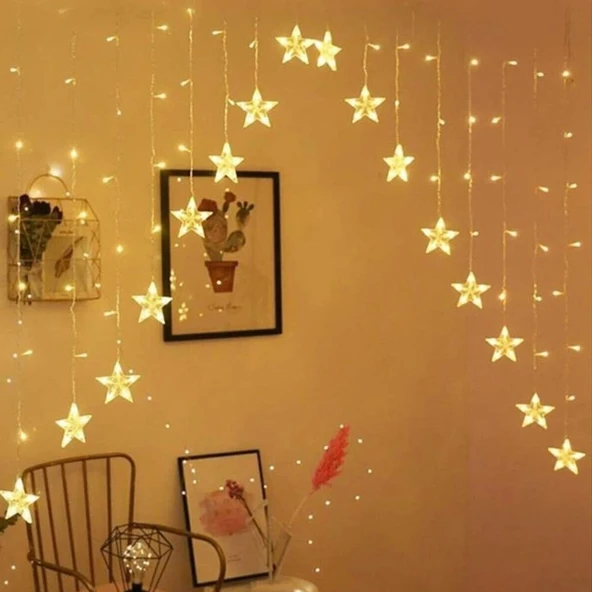 pilelistore Yıldız Perde LED Çapraz ürün görseli 1