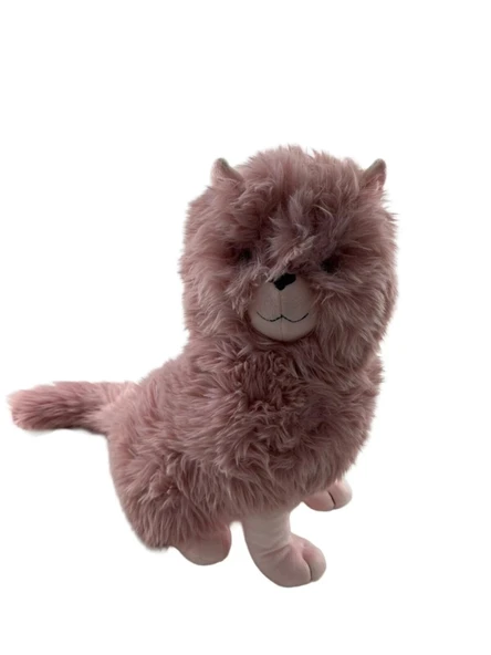 5117 PUFFY OTURAN PEMBE KEDİ ürün görseli