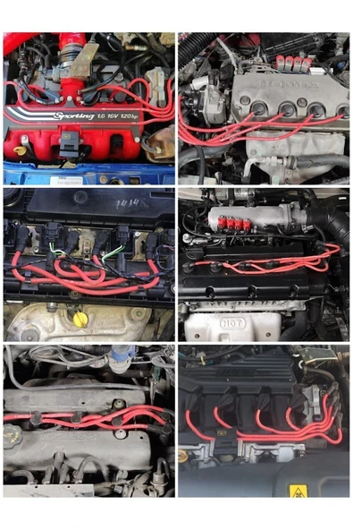 Fiat Tempra - Tipo - SLX 1.4 1.6 -Kısa Bobin Kablolu Buji Kablosu (Karbüratörlü) - 3