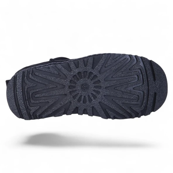 Skuaıter Rida Siyah Kadın İçi Kürklü Düz Bot - Resim 4