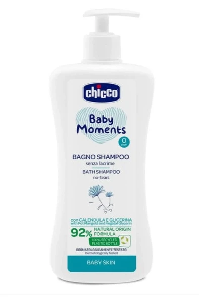 Chicco Baby Moments Doğal Saç ve Vücut Şampuanı 500 ml ürün görseli 1