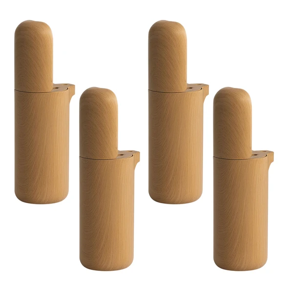 Bohem 4 ADET Kayın Bej Renk Sert Plastik Ayak 15 cm Mobilya Tekli Kanepe Koltuk Baza Yükseltme Ayağı - Resim 8