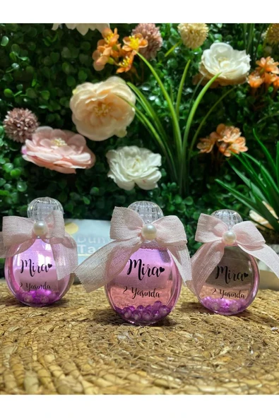 YD STORE İncili ve Simli Hediyelik Kolonya Söz, Nişan, Nikah, Düğün, Kına 10 Adet - 2