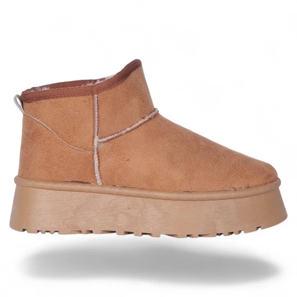 Skuaıter Tinsa Taba Kadın İçi Kürklü Düz Bot - Resim 2