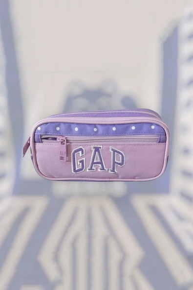 Unisex Gap Kids 3 Bölmeli Kalem Çantası - Lila | undefined ürün görseli