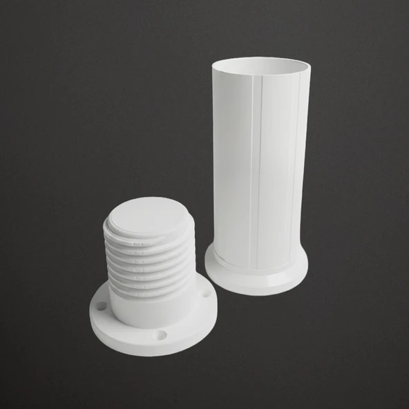 Ayarlanabilir 1 Adet 12 Cm Beyaz Plastik Ayak Dolap Mobilya Tezgah Yükseltici Yükseltme Ayağı - Resim 6