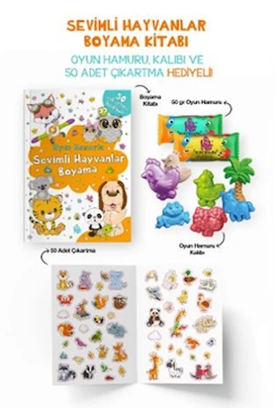 Bigkids / Oyun Hamurlu - Sevimli Hayvanlar Boyama ürün görseli