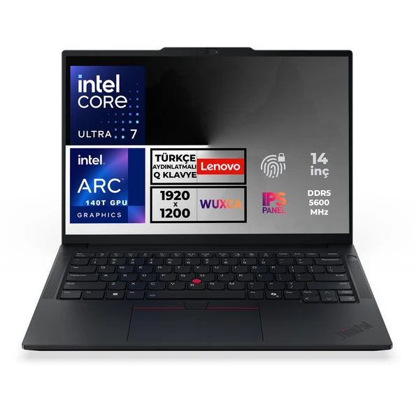Lenovo ThinkPad E14 G7 Ultra 7 255H 32GB 512GB SSD 14" WUXGA Windows 11 Pro Notebook 21SX007CTX 019 ürün görseli 1