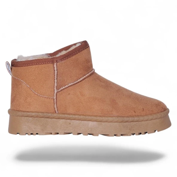 Skuaıter Rida Taba Kadın İçi Kürklü Düz Bot - Resim 2