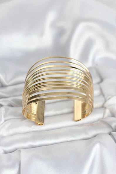 Gold Renk Pirinç Kaburga Model Kadın Bileklik - EBJ251025W38279 ürün görseli