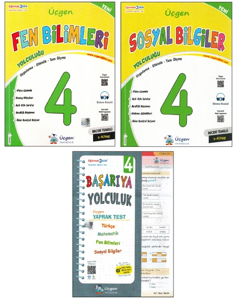 Üçgen Yayıncılık 4.Sınıf  3'lü Set 2022 (3 Kitap)