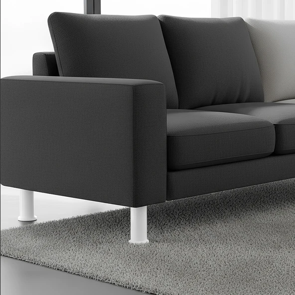 Ayarlanabilir 4 Adet 12 Cm Beyaz Plastik Ayak Dolap Mobilya Tezgah Yükseltici Yükseltme Ayağı - Resim 8