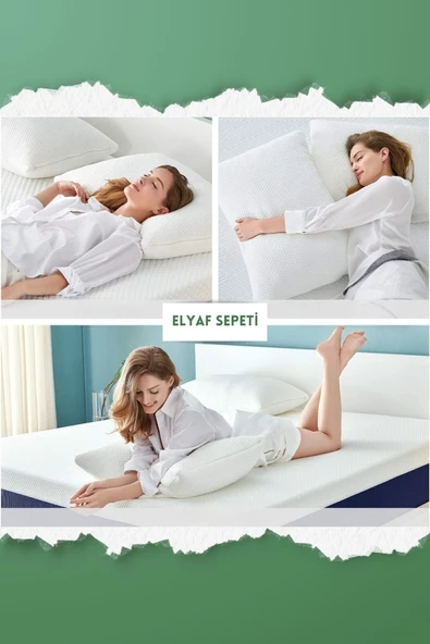 4 Adet Bamboo Kılıflı Yastık Seti Fermuarlı Yıkanabilir Antialerjik Elyaf Yastık 50x70cm 800 gr - 4